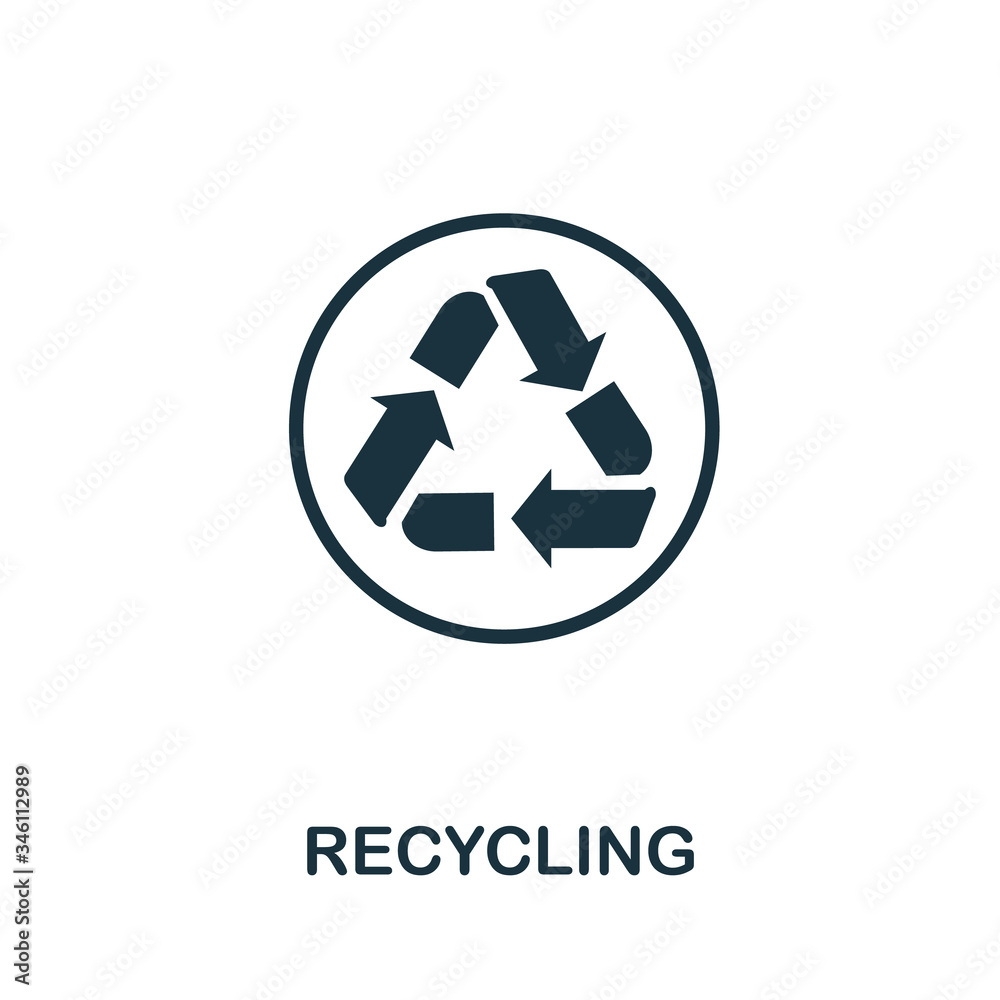 Recycling icon. Simple line element Recycling symbol for templates, web design and infographics Recycling icon. Simple line element Recycling symbol for templates, web design and infographics