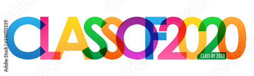 CLASS OF 2020 colorful vector typography banner