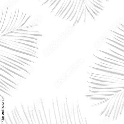 Seasonal summer background texture design with palm leaves. Tropical theme concept. © dharmapocan