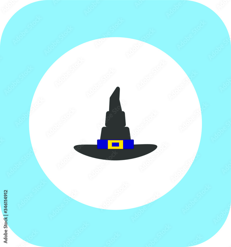 Witch hat. illustration for web and mobile design. Witch hat. illustration for web and mobile design.