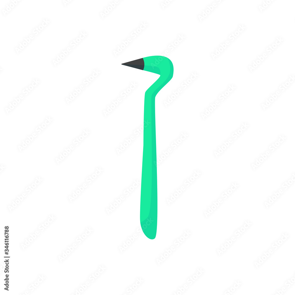 Dentist scaler illustration. Tool, instrument, equipment. Dental care concept. Can be used for topics like odontology, orthodontics, dentistry Dentist scaler illustration. Tool, instrument, equipment. Dental care concept. Can be used for topics like odontology, orthodontics, dentistry