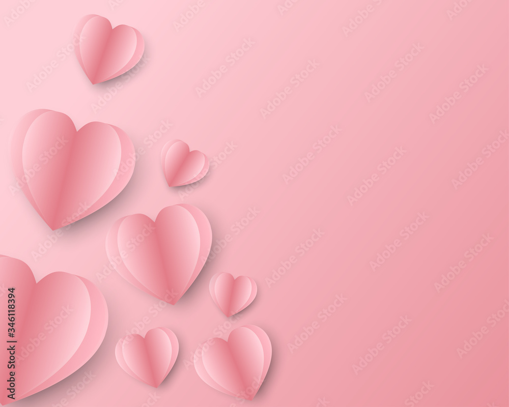 Sweet hart with pink heart background