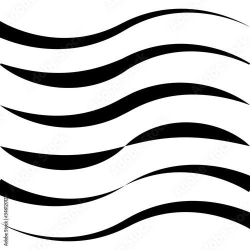 Set curved calligraphic line strip, vector curl ribbon like road element calligraphy gracefully curved line ribbon