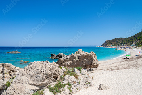 Kathisma Beach, Lefkada Island, Greece. Kathisma Beach is one of the best bea...