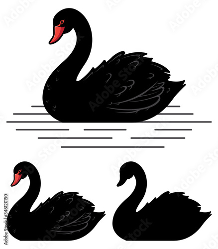 Fototapeta Naklejka Na Ścianę i Meble -  Black Swan Mascot