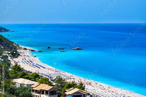 Kathisma Beach, Lefkada Island, Greece. Kathisma Beach is one of the best beaches in Lefkada Island in Ionian Sea photo