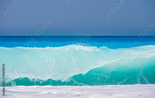 beautiful turquoise sea wave