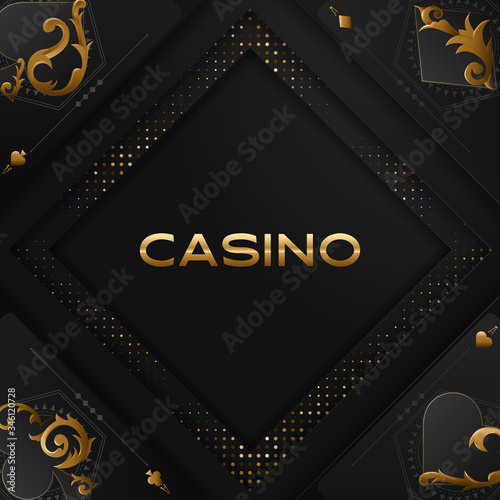 Casino poker tournament invatation design. Vector illustration