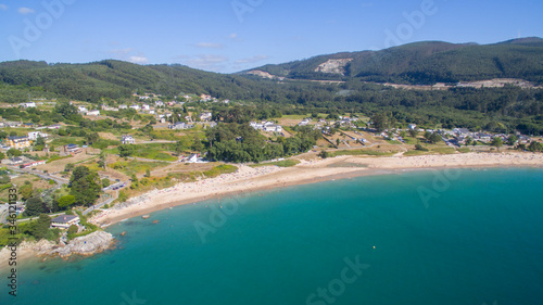 aerial view of Viveiro´s beach in Galicia Spain © elfarero