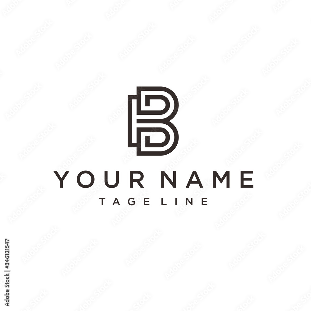 B Letter Design Vector Illustration Modern Monogram Icon. B Logo design B Letter Design Vector Illustration Modern Monogram Icon. B Logo design