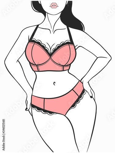 beautiful female body in underwear