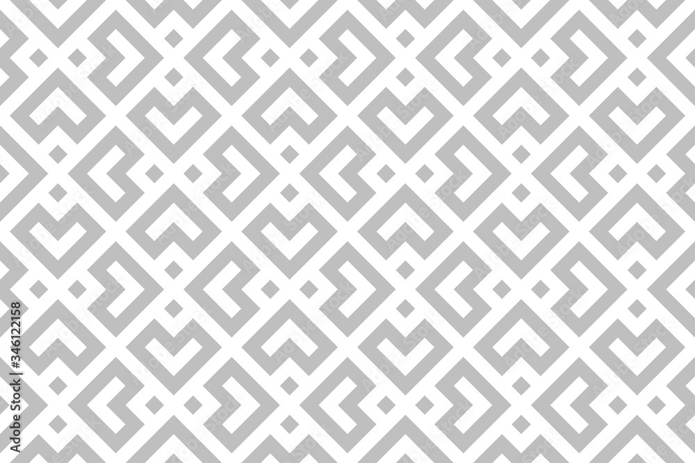 Abstract geometric pattern. A seamless vector background. White and grey ornament. Graphic modern pattern. Simple lattice graphic design.