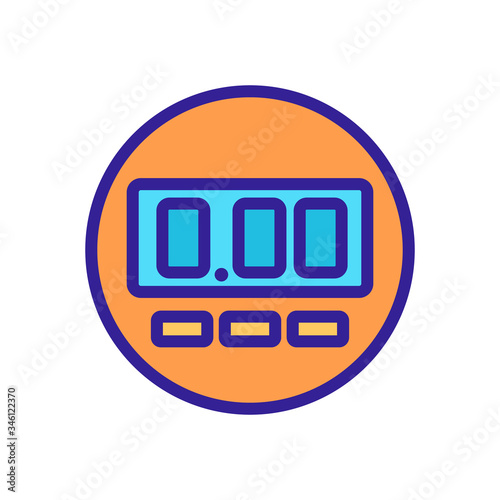electronic one meter icon vector. electronic one meter sign. color symbol illustration