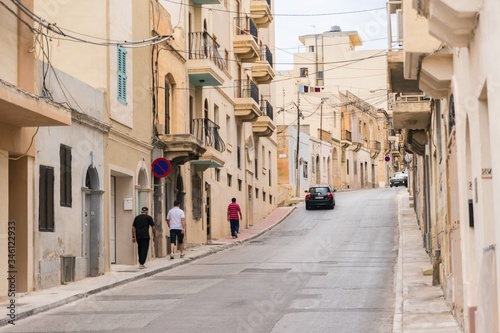 Fototapeta Naklejka Na Ścianę i Meble -  Bugiba streets and buildings Saint Paul's Bay Xemxija Malta 