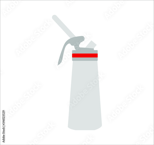 kitchen foam siphon. illustration for web and mobile design.