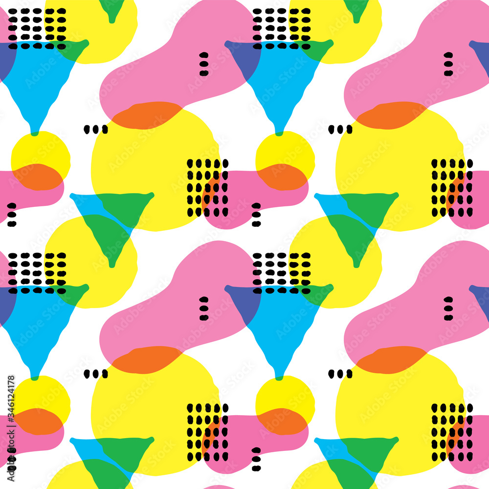 bright color abstract pattern of geometric shapes