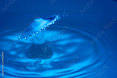 splash water drop macro