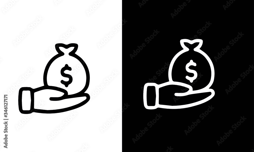 banking icons vector design black and white 