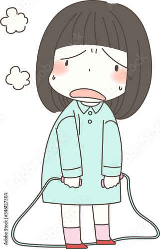 運動不足な子供（女の子）