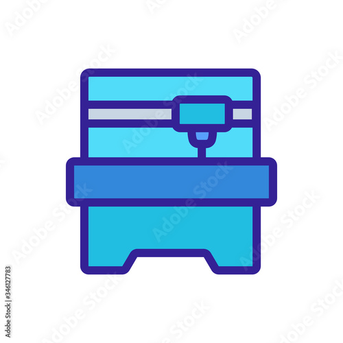 woodworking boring machine icon vector. woodworking boring machine sign. color symbol illustration