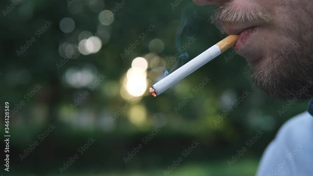 Man Cigarette Stock Video Footage for Free Download