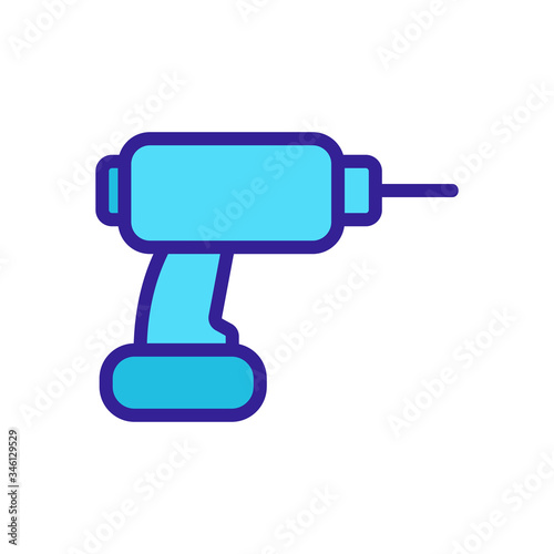 drill screwdriver icon vector. drill screwdriver sign. color symbol illustration