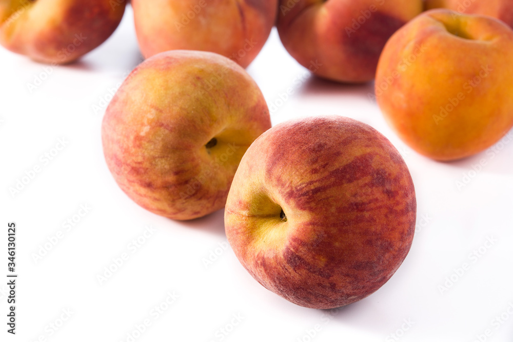 Fresh peach isolated on white background Fresh peach isolated on white background