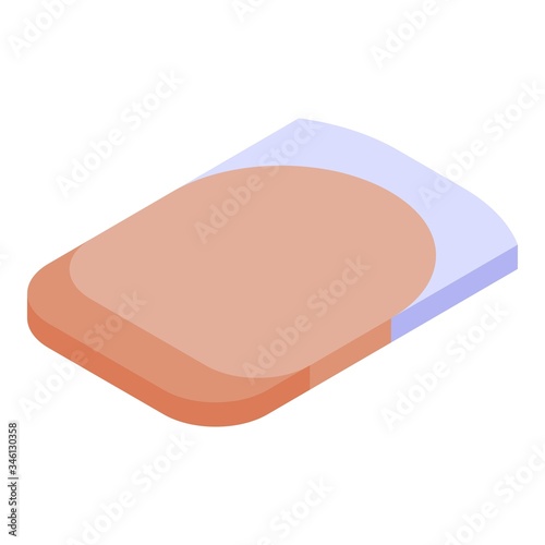 Nail round shape icon. Isometric of nail round shape vector icon for web design isolated on white background