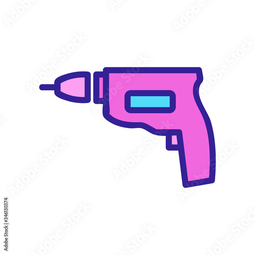 ordinary drill icon vector. ordinary drill sign. color symbol illustration