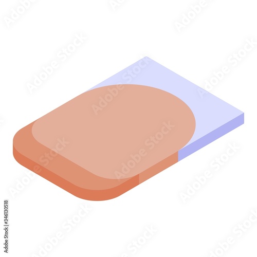 Cutted nail shape icon. Isometric of cutted nail shape vector icon for web design isolated on white background