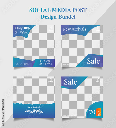 Sale and Discount Social Media Banner Template For Food, Pizza, or New Arrivals