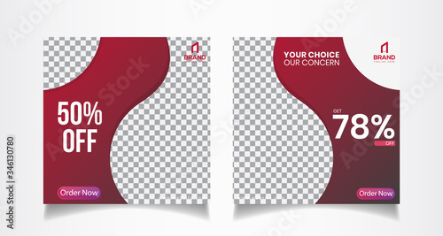 Stylish Social Media Post Template with Logo and Awesome Typography