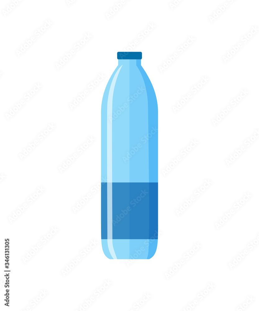 Middle water bottle illustration. Plastic, pure, drinking. Food and drinks concept. illustration can be used for topics like food, supermarket, drinking, lifestyle Middle water bottle illustration. Plastic, pure, drinking. Food and drinks concept. illustration can be used for topics like food, supermarket, drinking, lifestyle