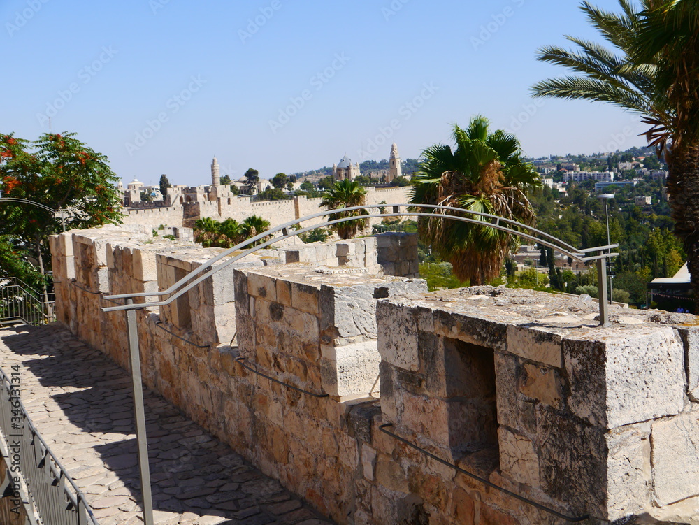 experiencing the ramparts walk in Jerusalem, Israel