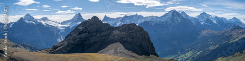 Faulhorn with view into alps eiger monch and jungfrau daytime panorama © Pascal
