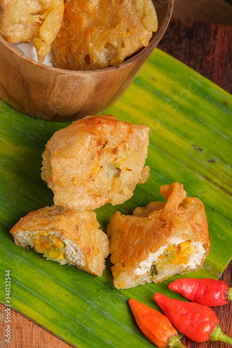 A traditional fried food from Indonesia made from tofu photo