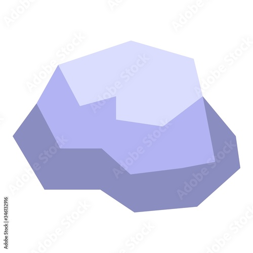 Garden rock icon. Isometric of garden rock vector icon for web design isolated on white background