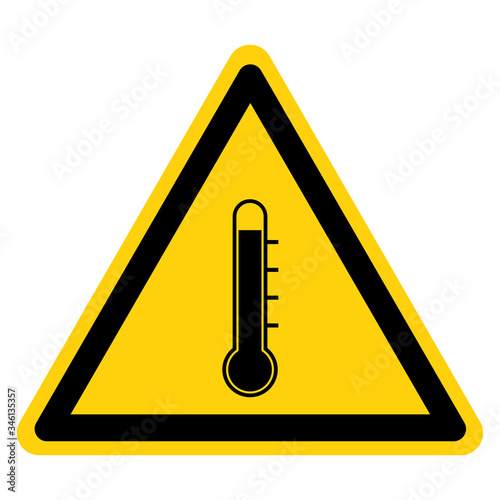 Warning High Temperature Symbol Sign ,Vector Illustration, Isolate On White Background Label .EPS10