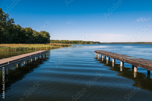 Pier on Lake Necko in Augustow, Podlaskie, Poland © Artur Bociarski