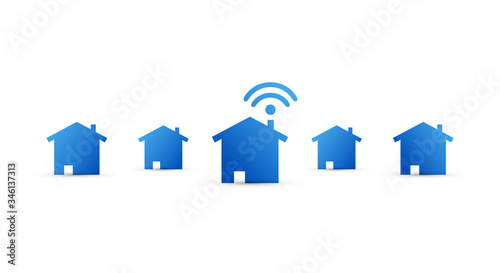 icona, casa, internet, connessione