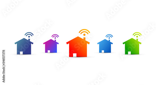 icona, casa, internet, connessione