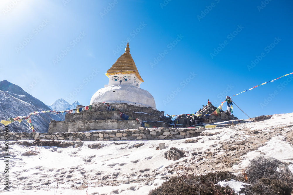 Stupa in Himalayas Nepal
