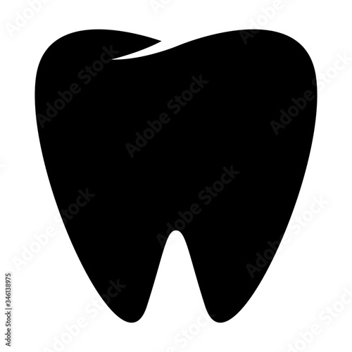 Tooth icon isolated on white background
