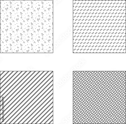 set of four seamless cartography symbol textures