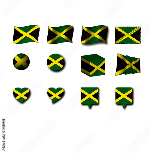 デザインジャマイカ国旗 | Design Flag of Jamaica