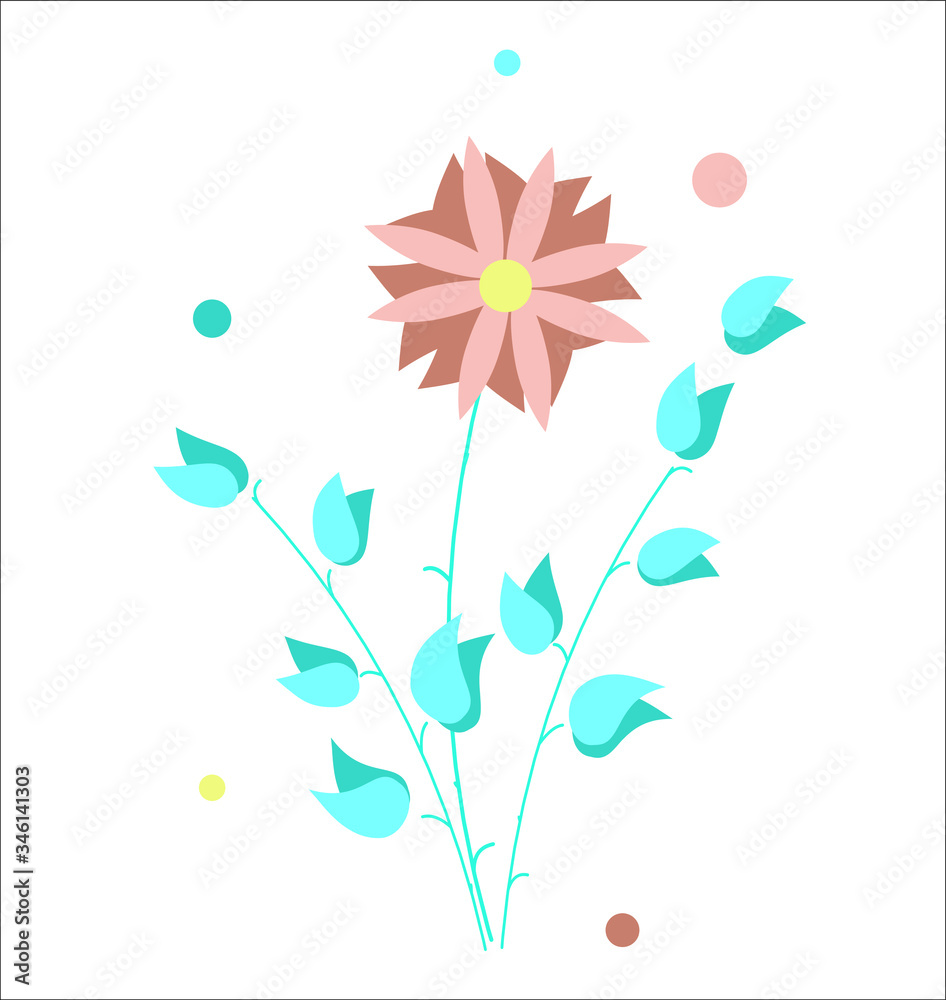 Naklejka premium minimalistic abstract floral background