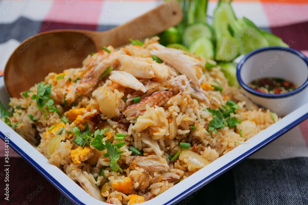 Crab Fried Rice - Fried rice thai style Asia Thailand