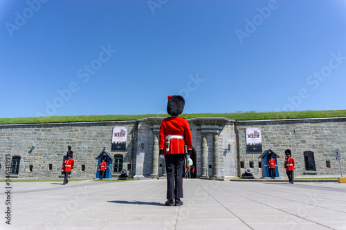 Slika na platnu Quebec City, Canada, June 19 2019 : Change of guards ceremony at La Citadelle de