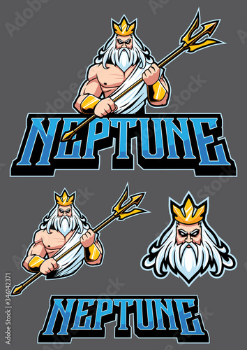 Neptune Poseidon Mascot