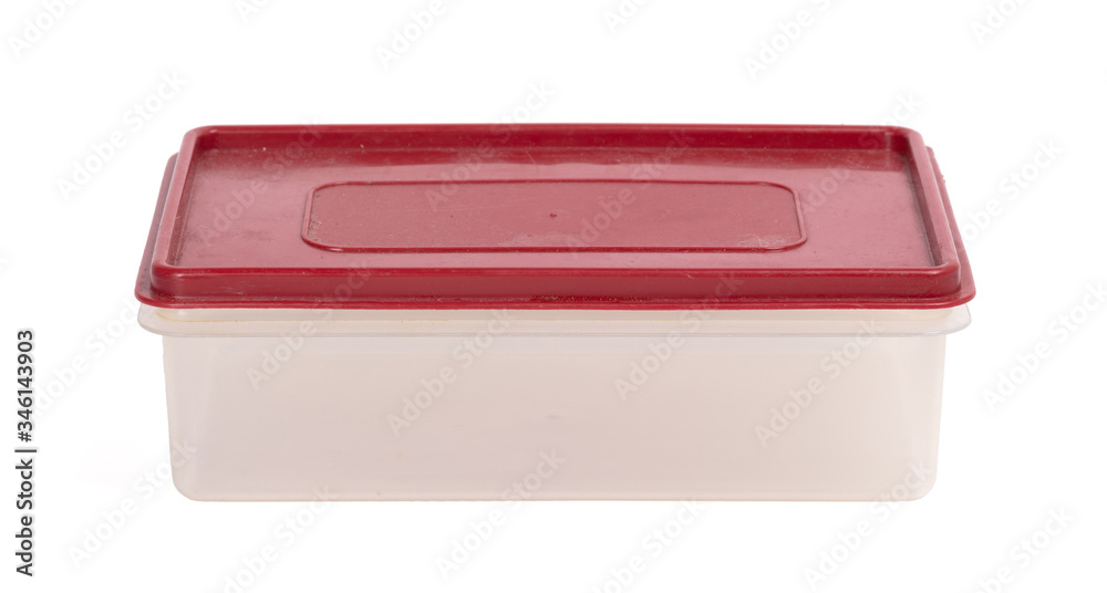 Transparent plastic container isolated on a white background Transparent plastic container isolated on a white background